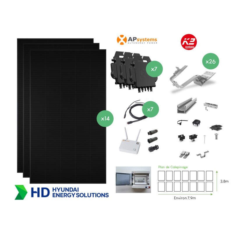 Kit APS 14 modules 6.02KW